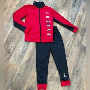 Boy’s Size Small 6/7 NIKE Air Jordan Jumpman Tricot Jacket Pants 2 Piece Set